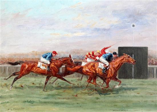 Eugene Pechaubes (1890-1967) Newmarket and Ascot, 9 x 12.5in.